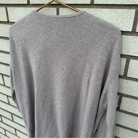 COS Oatmeal Asymmetrical Drape Front Jersey Knit Top Minimalist Sweater S - Picture 6 of 12